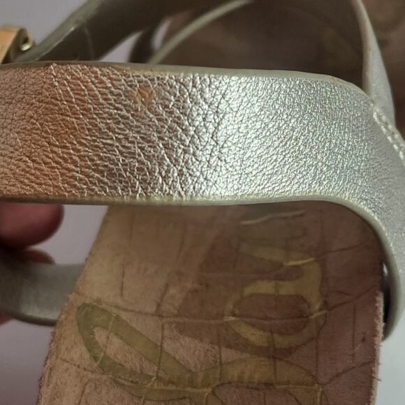 Sam Edelman Gold Wedge Nelson Sandals+ - Picture 11 of 12